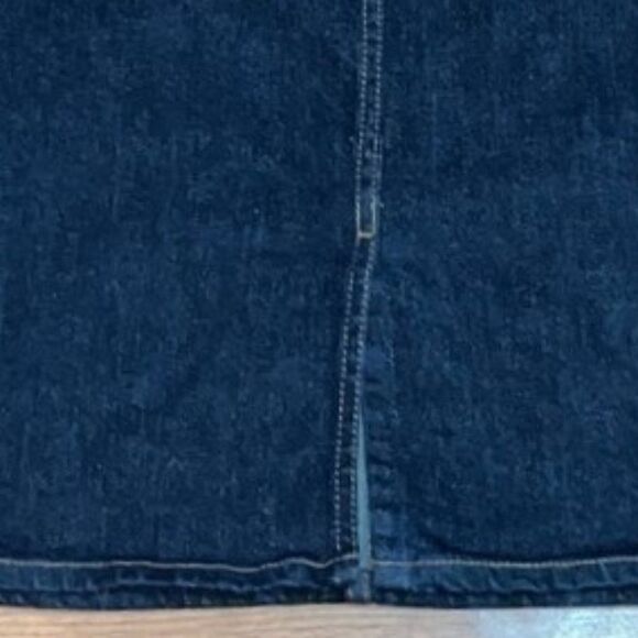 LRL Lauren Ralph Lauren Dark Blue Denim Jean Skirt Size 10 NWOT - Picture 7 of 9
